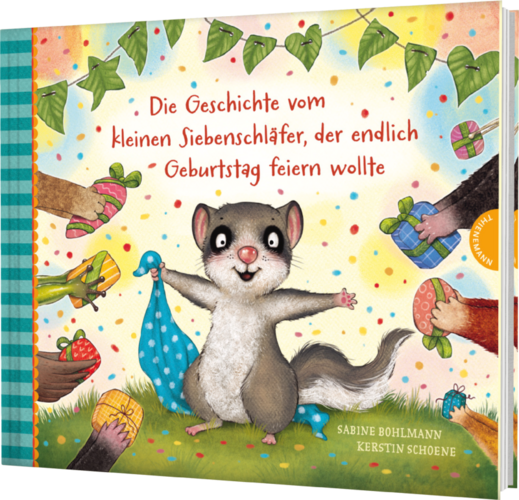 Coverillustration des Kinderbuchs „Der kleine Siebenschläfer“ mit Tierfiguren im Wald.